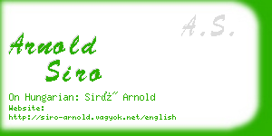 arnold siro business card